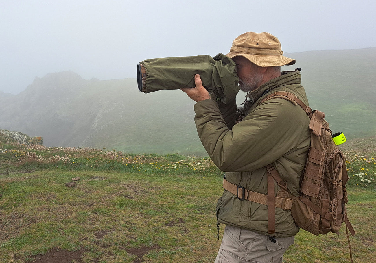 Our camera covers keep you going what ever the weather, and our lightweight Matt olive green waterproof cover would be perfect for Nature, Landscape, and sports photography.