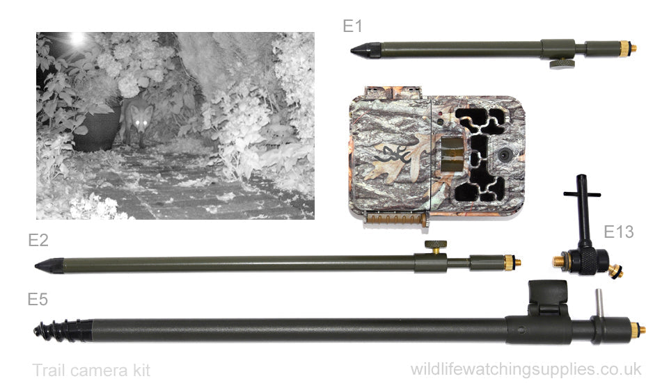 Our Ground Spikes are ideal for trail cameras and camertrap nature photography. Our Ground spike camera mounts can be used for remote triggers, flashguns and small cameras. The camera trap ground spikes can be screwed into the ground for a solid support, ideal for remote wildlife photography.