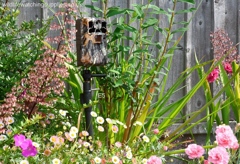 Our Ground Spikes are ideal for trail cameras and camertrap nature photography. Our Ground spike camera mounts can be used for remote triggers, flashguns and small cameras. The camera trap ground spikes can be screwed into the ground for a solid support, ideal for remote wildlife photography.