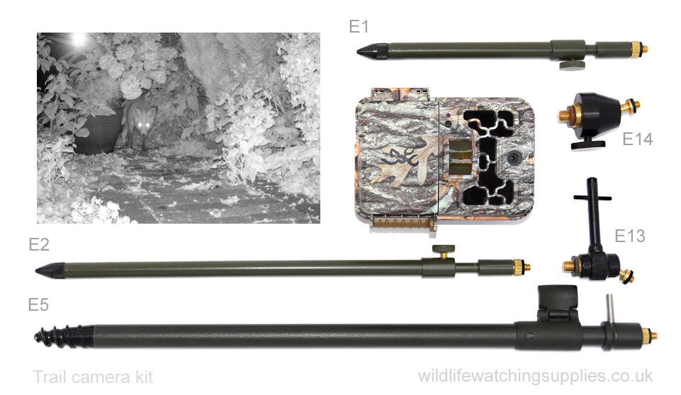 Our Ground Spikes are ideal for trail cameras and camertrap nature photography. Our Ground spike camera mounts can be used for remote triggers, flashguns and small cameras. The camera trap ground spikes can be screwed into the ground for a solid support, ideal for remote wildlife photography.